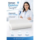 EpiRelax Sırt Üstü Rahat Uyku Yastığı – Ortopedik Visco Baş ve Boyun Desteği