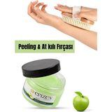 Epizen 2'li Set Elma Aromalı Peeling & %100 Doğal At Kılı Fırçası Bakım Seti