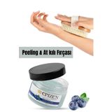 Epizen 2'li Set Yaban Mersinli Peeling & Doğal At Kılı Fırçası Bakım Seti