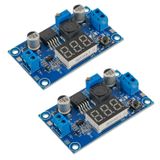EPLZON LM2596 Voltmetre Göstergeli Buck Modülü DC-DC 4.0-40V ila 1.25-37V 2A Voltaj Ayarlanabilir Buck Dönüştürücü Modülü (2 Adet Paket)