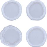 Epoksi Büyük Kristal Köşeli Bardak Altlığı 4 Lü Set - Standart