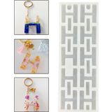 Epoksi Çoklu Silikon Kalıp H Harfi Anahtarlık Reçine Seri Döküm Kalıbı 4 CM 10 Lu