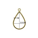 Epoksi Damla Model Metal Kolye Takı Ucu (5 Adet) Gold