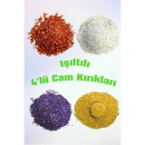 epoksi kalıp cank Epoksi Reçine Dekoratif Kırık Cam Seti 4x50gr Epoksi Beton Mum Süsleme
