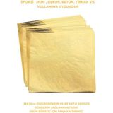 Epoksi Kalıpları Altın Folyo Varak 20 Sayfa 16 x 16 cm Epoksi Reçine ile İç ve Dış Mekanlarda Kullanıma Uygun