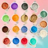 Epoksi Kalıpları Epoksi Mica Toz Pigment Seti 19 Canlı Renkli Epoksi Boya Mum Boyası Sedef Boya Seti 10 ml