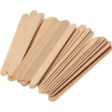 Epoksi Karıştırma Çubuğu Ahşap Dil Basma Çubuğu Naturel 100 Lü 14 cm - Natural