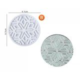 Epoksi Reçine Kalıp İthal Kar Tanesi Motifli Bardak Altlığı Taş Tozu Silikon Kalıp Hb5021-0092