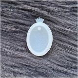 Epoksi Reçine Kolye Kalıbı Reçine Oval Kolye Silikon Kalıbı Esnek Parlak Silikon Kalıp