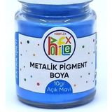 EPOKSİ REÇİNE METALİK SEDEFLİ PİGMENT TOZ BOYA AÇIK MAVİ 10 GR