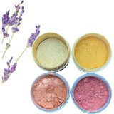 Epoksi Reçine Sedef Metalik Toz Pigment Boya 4x10ml, Epoksi Boyası, Mum boyası, Beton Boya