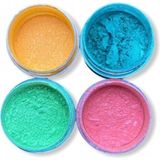 Epoksi Reçine Sedef Pigment 4 Adet, Epoksi Renklendirici Boya Mum Boyası