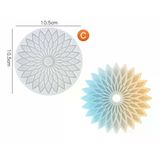 Epoksi Reçine Silikon Kalıp İthal Çiçek Motifli Bardak Altlığı Taş Tozu Silikon Kalıp Hb5021-0089