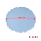 Epoksi Reçine Silikon Kalıp İthal Tırtıklı Büyük Yuvarlak Tepsi Sunum Ve Muhtelif Kalıp Hb460160 - 0003
