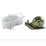 Epoksi Reçine Silikon Kalıp İthal Üç Boyutlu Küçük Boy Salyangoz Taş Tozu Silikon Kalıp Hb5021-0056