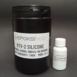Epoksi Rtv 2 Kalıp Silikonu 1. Sınıf Yumuşak Sıvı Silikon 1 kg 10 Shore Beyaz Renk - Şeffaf