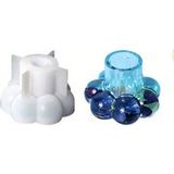 Epoksi Silikon Bubble Misketli Taş Tozu Beton Şamdanlık Mum Tutucu Kalıbı 6 cm - Standart