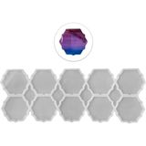 Epoksi Silikon Kalıp Altıgen Tırtıklı Kenar Bardak Altı ve Magnet Kalıbı 6.8 cm 10 Lu - Çok Renkli