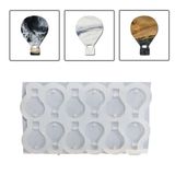Epoksi Silikon Kalıp Çoklu Kapadokya Balonu Kolye Anahtarlık Küpe Kalıbı 45X30 MM 12 li