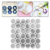 Epoksi Silikon Kalıp Çoklu Yuvarlak Anahtarlık Kolye Küpe Kalıbı 3.5 CM 36 Lı
