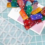 Epoksi Silikon Kalıp Domino Taşı Kalıbı Epoksi Domino Kalıbı Beton Mum Kalıbı - 26 x 26 x 7 cm