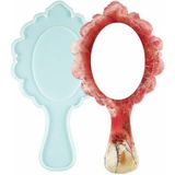 Epoksi Silikon Saplı Ayna Kalıbı Desenli Büyük Boy 49X27 cm - Standart