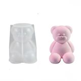 Epoksi Silikon Taş Tozu Beton Mum Kalıbı Büyük Boy Sevimli Ayıcık Kalıbı 7.8x7x6.7 CM
