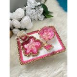 Epoksi Sunum Tepsisi Kahve Fincan Seti Pembe - Pembe Gold