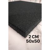 Epomix Kaliteli 50x50 Kokusuz Kauçuk Zemin Kaplaması (2cm- siyah)