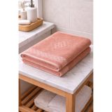 Eponj %100 Pamuk 70x140 Jakarlı Banyo Havlusu 450 Gr Kendinden Desenli Kiremit