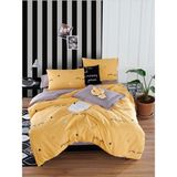 Eponj Home %100 Doğal Pamuk Nevresim Takımı Çift Kişilik Dide Sarı - 200 x 220 cm