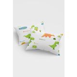 Eponj Home 2'li Yastık Kılıfı 50x70 Cm Only Dinolar Beyaz