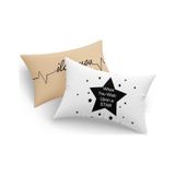 Eponj Home 2'li Yastık Kılıfı 50x70 Cm Only Pano İlove Siyah-sarı