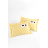 Eponj Home 2li Yastık Kılıfı Oxf. Funny Sarı