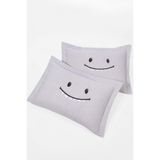 Eponj Home 2li Yastık Kılıfı Oxf. Lububu Gri