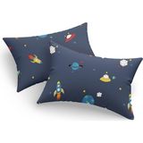 Eponj Home 2li Yastık Kılıfı Uzay Lacivert 50X70 cm - 50 x 70 cm