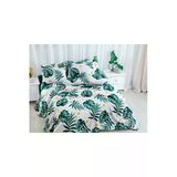 Eponj Home Baskılı Battal 220X230 cm Monstera Yeşil Doğal Pike