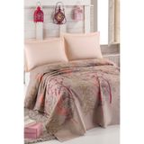 Eponj Home Battal Pamuklu Baskılı Pike 260x235 Cm – Urla Desenli Bej (KİNG SİZE)