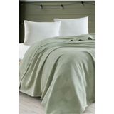 Eponj Home Çift Kişilik %100 Pamuk Pike Örtü 200x230 cm – Karo Desenli ÇağlaYeşili – Weave Serisi