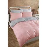 Eponj Home Çift Kişilik Nevresim Takımı Solid Pudra-Gri - 200 x 220 cm - Pudra - Gri