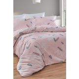 Eponj Home Çift Kişilik Pamuklu Nevresim Takımı 4 Parça – FioreRose Desen – Pembe / Yumuşak Dokulu