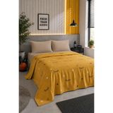 Eponj Home Doğal Pike Baskılı Çift Kişilik Dide Sarı