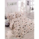 Eponj Home Kapitone Yatak Örtüsü Seti Çift Kişilik Havhav Krem - 210 x 220 cm