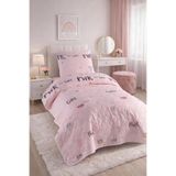 Eponj Home Kapitone Yatak Örtüsü Seti Tek Kişilik Power Pembe