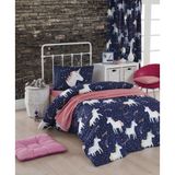 Eponj Home MagicUnicorn Desenli Tek Kişilik Nevresim Takımı 160 x 220 cm Laci Renkli