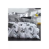 Eponj Home Mature Çift Kişilik Panda Siyah Nevresim Takımı