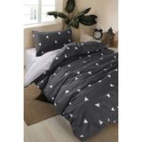 Eponj Home Nevresim Takımı Tek Kişilik Geometrik Gri - 160 x 220 cm