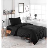 Eponj Home Nevresim Takımı Tek Kişilik Lastikli Çarşaflı Basic Siyah - 160 x 220 cm