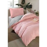 Eponj Home Nevresim Takımı Tek Kişilik Solid Pudra-Gri - Pudra - Gri - 160 x 220 cm