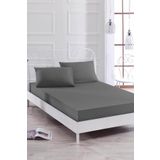 Eponj Home Paint Lastikli Çarşaf Seti Çift Kişilik D.Boya Füme